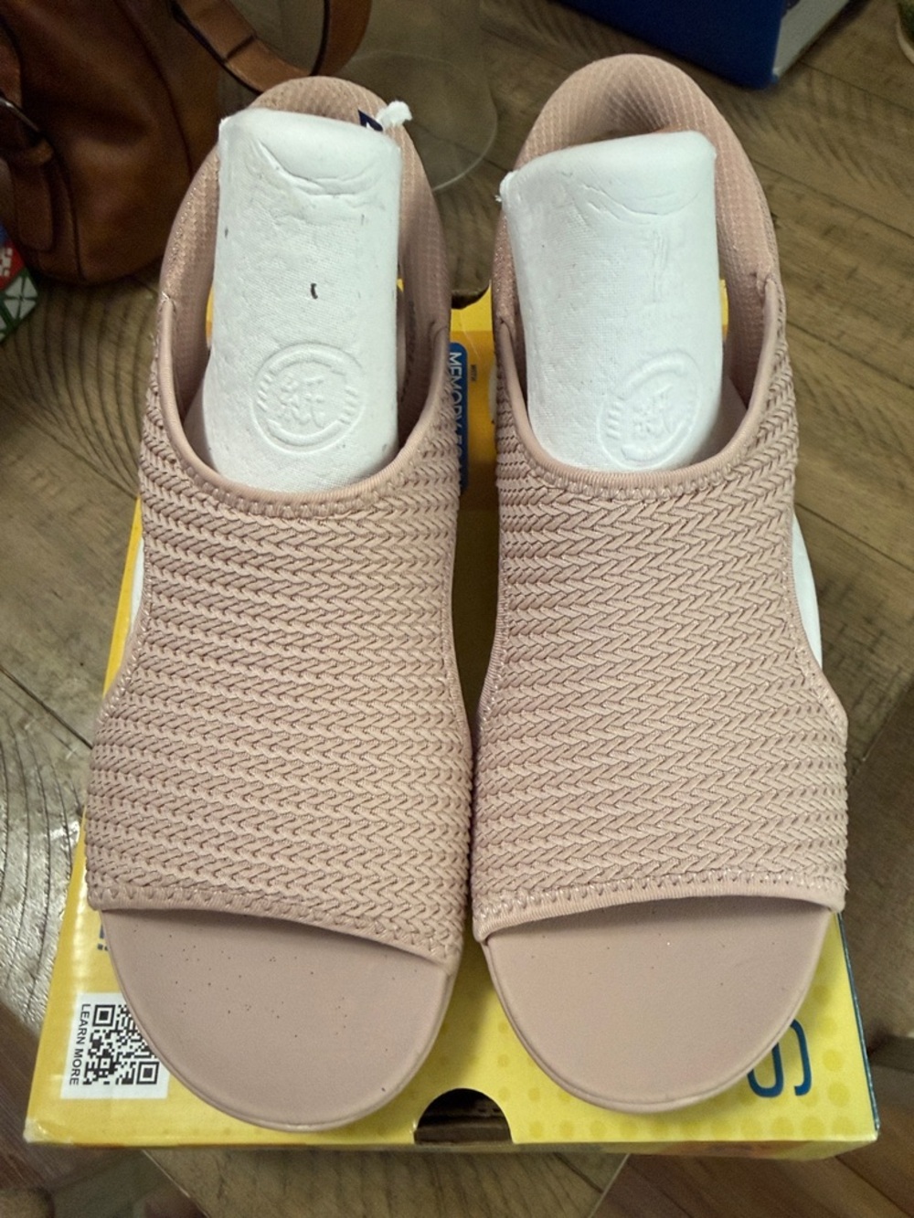 Skechers Women’s Knit Slide Sandals in Blush